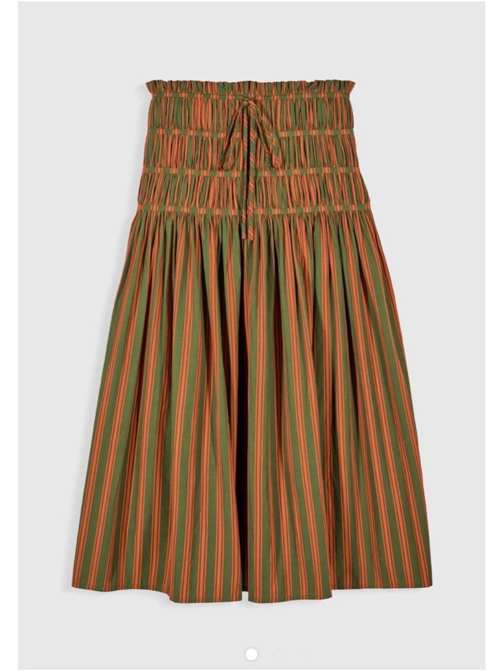 Maria de la Orden Serena orange & green smocked skirt 34